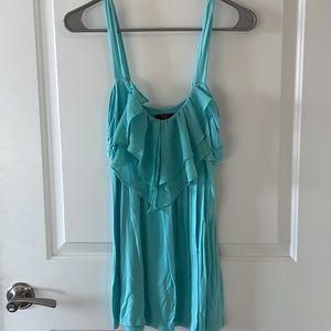 Gorgeous aqua flowy tank top